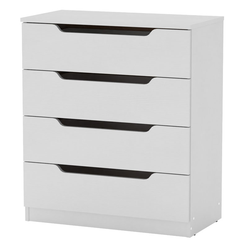 Συρταριέρα Azenor pakoworld 4ων συρταριών λευκό 72x38x83εκ 184-000051