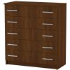 Συρταριέρα Penelope pakoworld 5 συρταριών καρυδί 80.5x38x89εκ 184-000092
