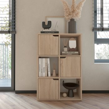 Alternative view of Βιβλιοθήκη Bookel  μελαμίνης σε sonoma απόχρωση 59.5x27.5x89εκ