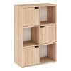 Βιβλιοθήκη Bookel pakoworld μελαμίνης σε sonoma απόχρωση 59.5x27.5x89εκ 184-000101