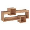 Ραφιέρα τοίχου Shellie pakoworld μελαμίνης σε oak απόχρωση 120x28x65εκ 184-000105