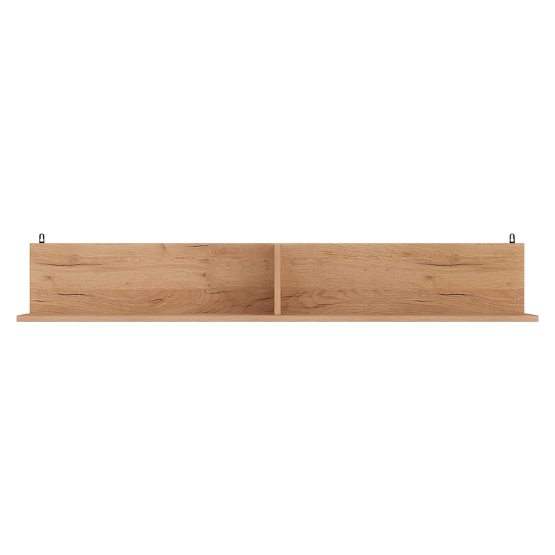Ραφιέρα τοίχου Drowel μελαμίνης σε oak απόχρωση 130x21.6x20εκ - Image 3