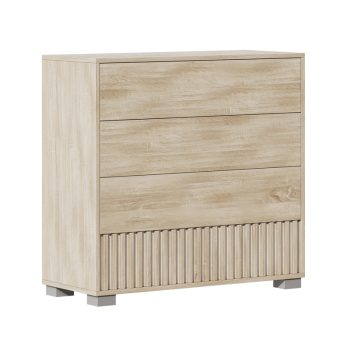 Συρταριέρα Bruse pakoworld μελαμίνη σε sonoma-oak απόχρωση 96.7x40.5x92.9εκ 192-000042