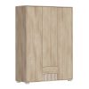 Ντουλάπα Bruse pakoworld μελαμίνη σε sonoma-oak απόχρωση 148.5x56.5x203.2εκ 192-000043