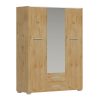 Ντουλάπα Rutenia pakoworld μελαμίνη σε oak απόχρωση 155.7x54x203εκ 192-000044