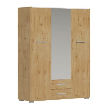 Ντουλάπα Rutenia pakoworld μελαμίνη σε oak απόχρωση 155.7x54x203εκ 192-000044