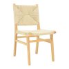 Καρέκλα Arten pakoworld σχοινί-rubberwood σε φυσική απόχρωση 60x55x85εκ 263-000044
