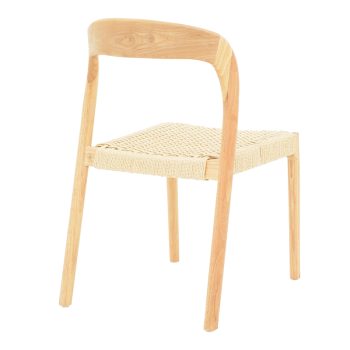 Alternative view of Καρέκλα Tavrine  σχοινί-rubberwood σε φυσική απόχρωση 47x59x78εκ