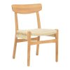 Καρέκλα Eaprine pakoworld φυσικό σχοινί-rubberwood 49x53x77εκ 263-000047