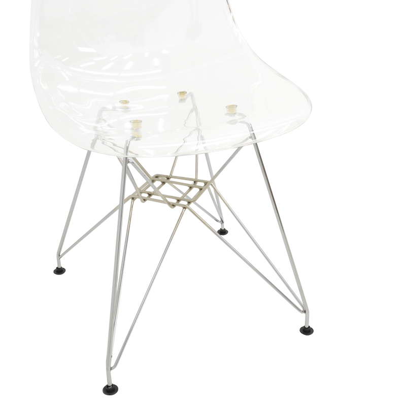 Καρέκλα Adelle PP διάφανο-inox πόδι 46x55x81εκ - Image 6