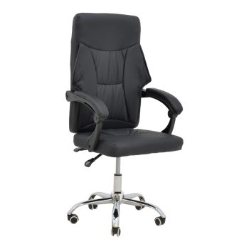 Καρέκλα γραφείου διευθυντή Glorin pakoworld μαύρο pu 60x68x128εκ 292-000054