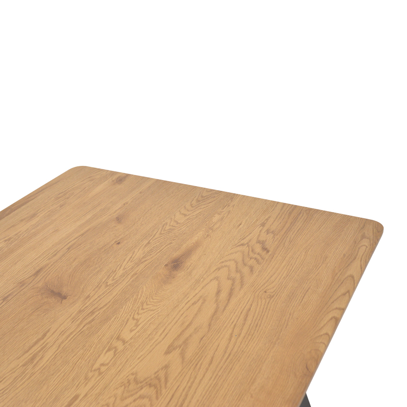 Τραπέζι Winor φυσικό mdf-πόδι μαύρο μεταλλικό 140x80x75εκ - Image 4