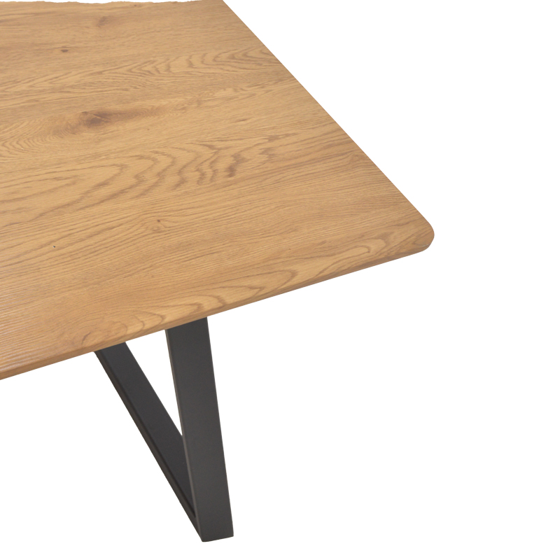 Τραπέζι Winor φυσικό mdf-πόδι μαύρο μεταλλικό 140x80x75εκ - Image 5