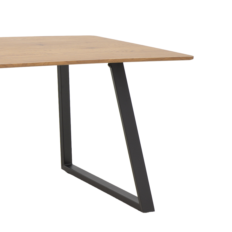 Τραπέζι Winor φυσικό mdf-πόδι μαύρο μεταλλικό 140x80x75εκ - Image 6