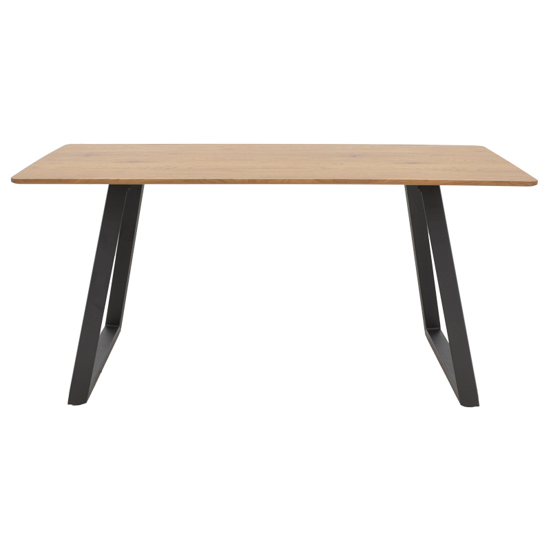 Τραπέζι Winor φυσικό mdf-πόδι μαύρο μεταλλικό 160x90x75εκ - Image 2