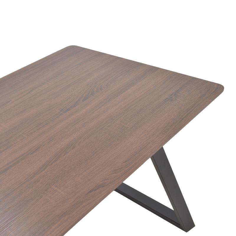 Τραπέζι Winor καρυδί mdf-πόδι μαύρο μεταλλικό 160x90x75εκ - Image 4