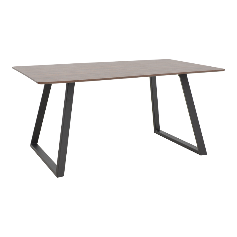 Τραπέζι Winor pakoworld καρυδί mdf-πόδι μαύρο μεταλλικό 160x90x75εκ 292-000070