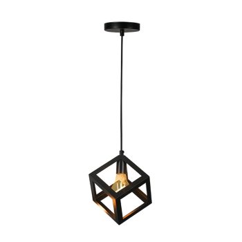 Φωτιστικό οροφής Kibe pakoworld μαύρο μέταλλο 22x28εκ 342-000014
