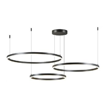 Φωτιστικό οροφής Premele pakoworld led μαύρο μέταλλο Φ120x150εκ 342-000063