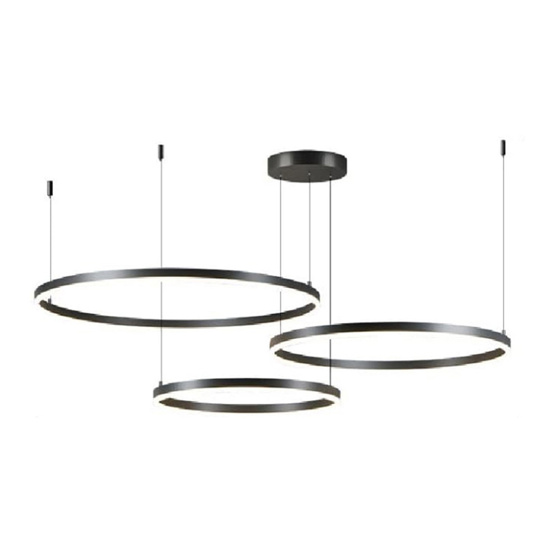 Φωτιστικό οροφής Premele pakoworld led μαύρο μέταλλο Φ120x150εκ 342-000063