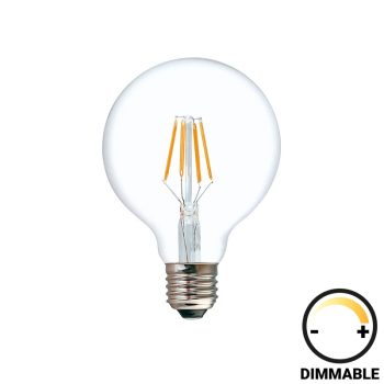 Λαμπτήρας LED G95 Bulb pakoworld dimmable 4W E27 200-220V clear 342-000071