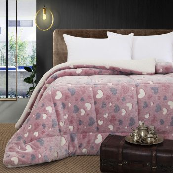 Beauty Home Κουβερτοπάπλωμα μονό φωσφοριζέ Glow Art 6153 160x220 Ροζ