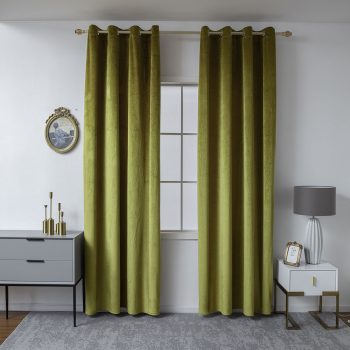 Beauty Home Κουρτίνα βελούδο σκίασης με 8 μεταλλικούς κρίκους Art 8399 140x270 Χρυσό