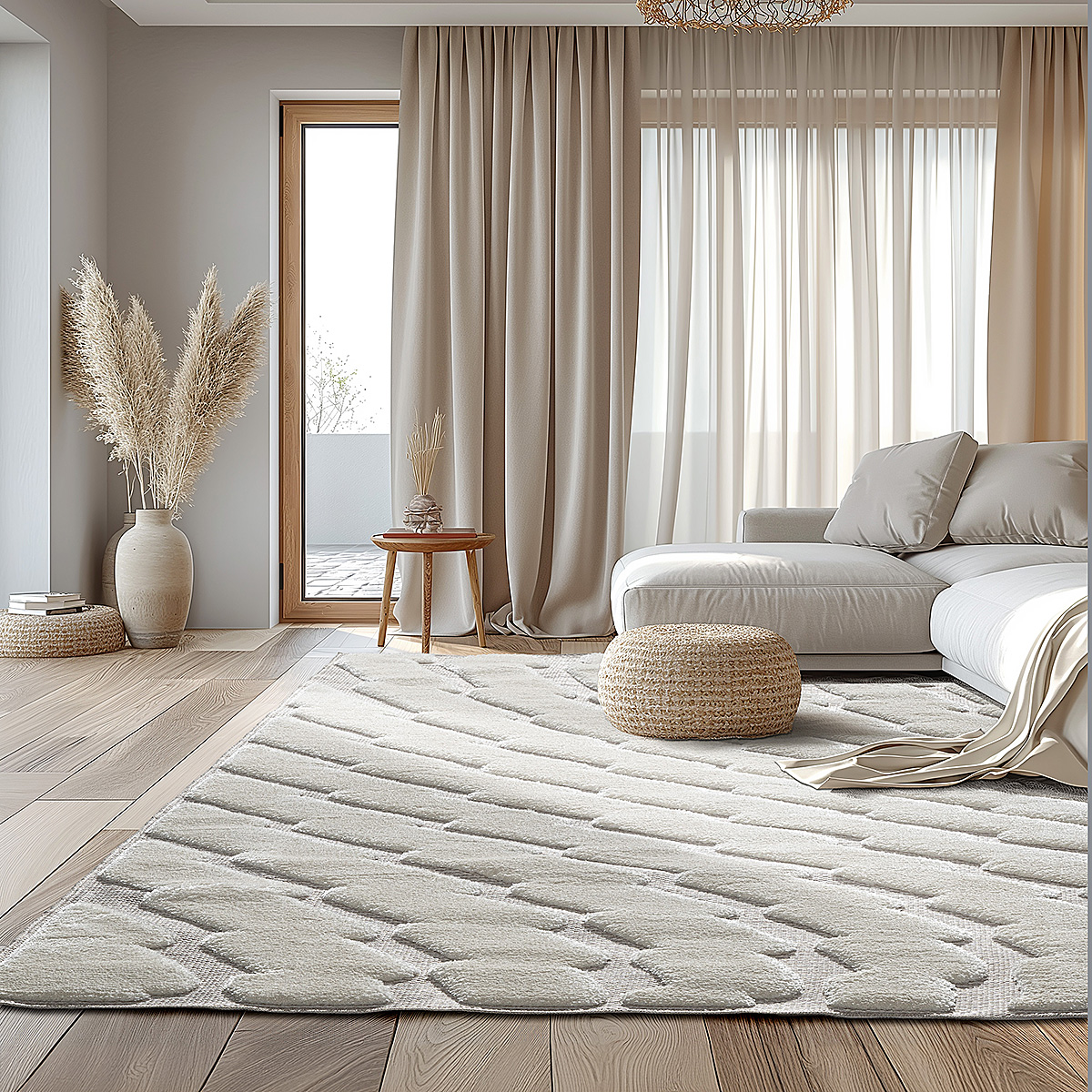 Beauty Home Χαλί Cozy Art 9634 200x290 Εκρού