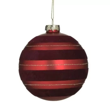 ΜΠΑΛΑ XMAS ΓΥΑΛΙΝΗ ΚΟΚΚΙΝΗ Φ10