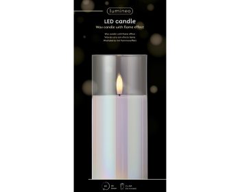 ΠΡΑΓΜΑΤΙΚΟ ΚΕΡΙ ΛΕΥΚΟ ΙΡΙΔΙΖΟΝ ΜΕ LED ΦΩΣ 7.5Χ17.5ΕΚ