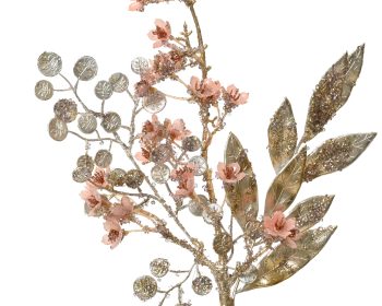 ΧΡΙΣΤΟΥΓΕΝΝΙΑΤΙΚΟ ΚΛΑΔΙ ΜΕ GLITTER ΚΑΙ ΣΟΜΟΝ ΑΝΘΑΚΙΑ 60ΕΚ