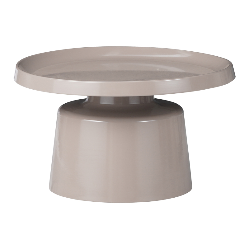 Βοηθητικό τραπέζι Ginoze Inart cappuccino μέταλλο Φ70x40εκ 029-000274