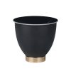 Βοηθητικό τραπέζι Erasmine Inart μαύρο μαρμάρου sintered stone Φ50x45εκ 029-000283