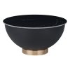 Βοηθητικό τραπέζι Erasmine Inart μαύρο μαρμάρου sintered stone Φ70x37εκ 029-000284