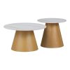 Βοηθητικά τραπέζια Soleire Inart λευκό μαρμάρου sintered stone 029-000313