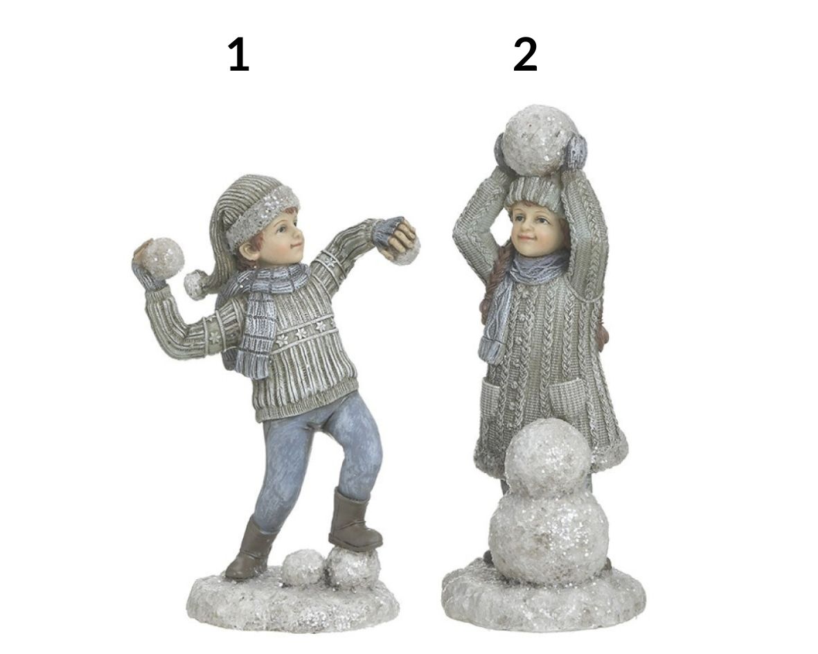 ΠΑΙΔΙΑ ΣΤΟ ΧΙΟΝΙ RESIN ΓΚΡΙ 9Χ8Χ20 2-70-922-0080