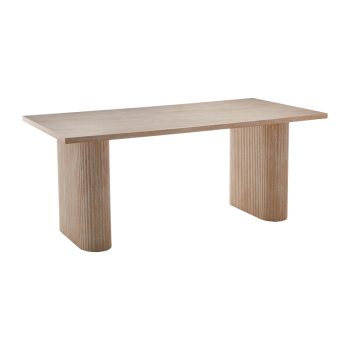 Τραπέζι Loozir pakoworld mdf σε φυσική απόχρωση 180x90x75εκ 101-000095
