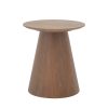 Βοηθητικό τραπέζι Kayano pakoworld καρυδί mdf Φ45x50εκ 101-000109