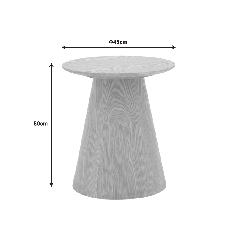 Βοηθητικό τραπέζι Kayano καρυδί mdf Φ45x50εκ - Image 5