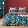 Beauty Home Σετ σεντόνια υπέρδιπλα με λάστιχο Art 12613 Louis 165x200+30 Πετρόλ
