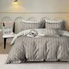 Beauty Home Σετ σεντόνια υπέρδιπλα με λάστιχο Art 12614 Byrd 165x200+30 Γκρι