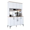 Mπουφές με ράφι Cordie pakoworld λευκό μελαμίνης 120x40x184.2εκ 182-000108