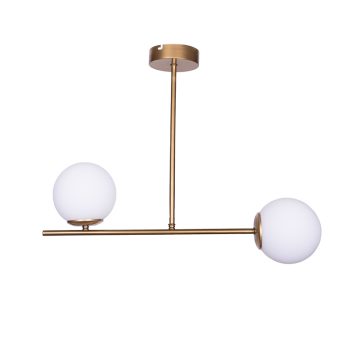 Φωτιστικό οροφής Opedro pakoworld χρυσό μέταλλο 60x30x40εκ 193-000099