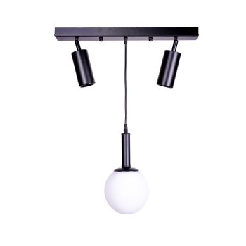 Φωτιστικό οροφής Barten pakoworld E27 μαύρο μέταλλο 45x30x45εκ 193-000105