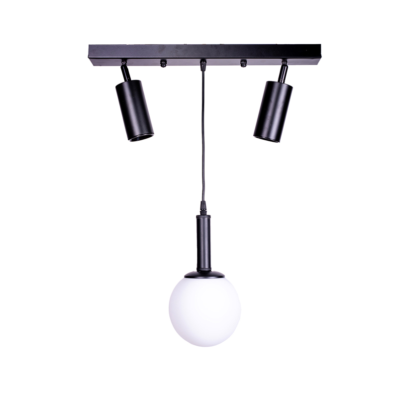 Φωτιστικό οροφής Barten pakoworld E27 μαύρο μέταλλο 45x30x45εκ 193-000105