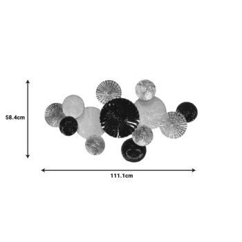 μαύρη και λευκή απόχρωση 111.1x5.7x58.4εκ 209-000011