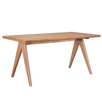 Τραπέζι Winslow pakoworld ξύλο rubberwood σε ανοιχτό καρυδί χρώμα 180x85x75εκ 247-000021