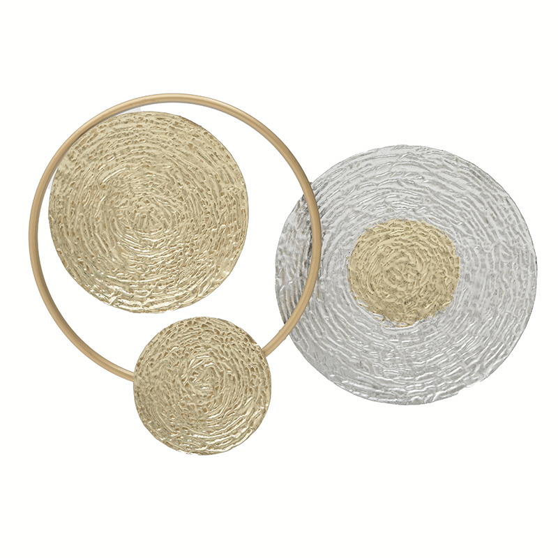 Μεταλλικό Διακοσμητικό Τοίχου 38x5x55cm Gold-Silver 3-70-386-0166