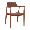Πολυθρόνα Jambene pakoworld teak ξύλο σε καρυδί απόχρωση 57x54x79εκ 336-000007