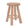 Σκαμπό Verenity pakoworld teak ξύλο σε φυσική απόχρωση Φ30x45εκ 336-000019